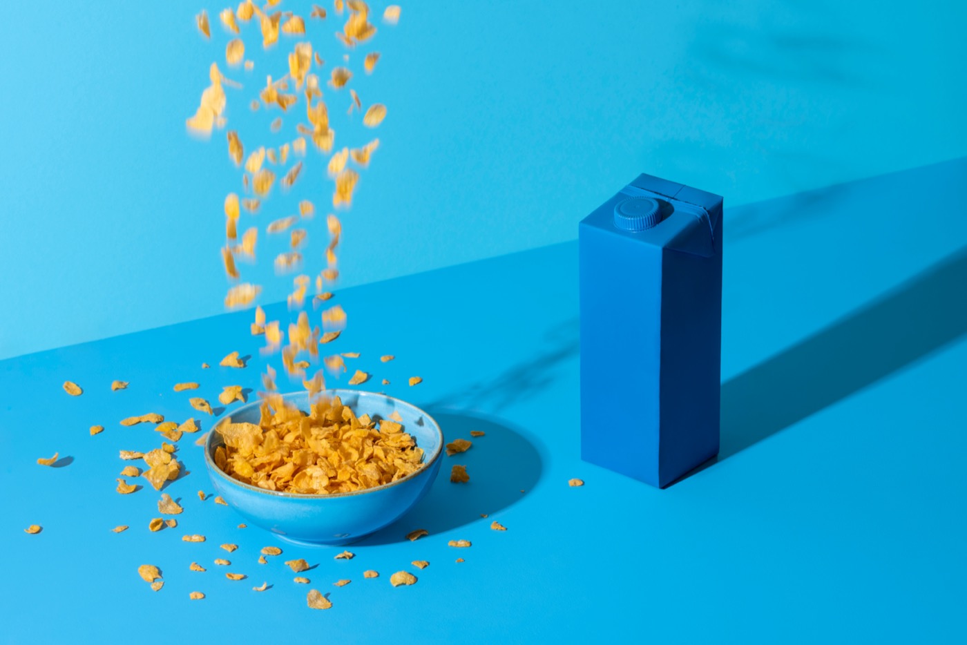 blue cereal box