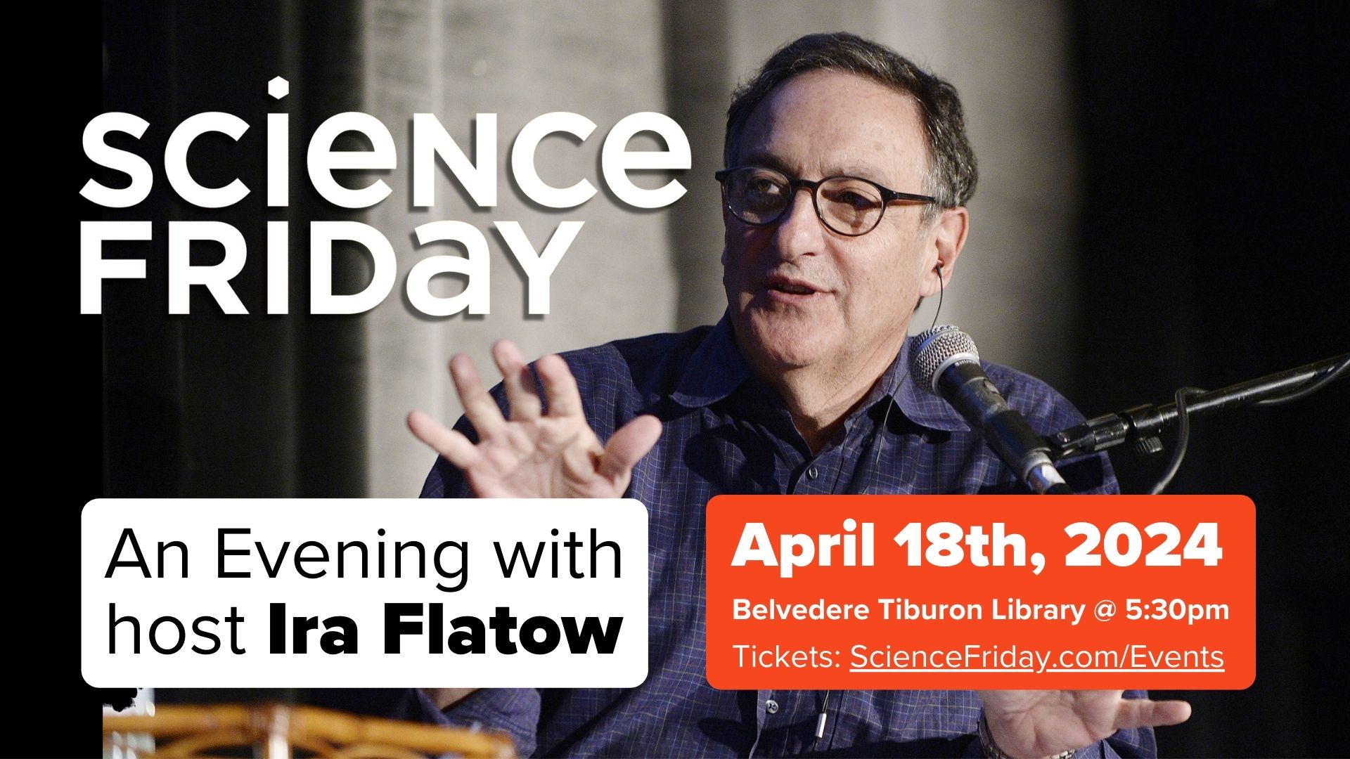 Ira Flatow At The Belvedere Tiburon Library