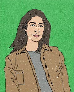 A portrait illustration of a woman