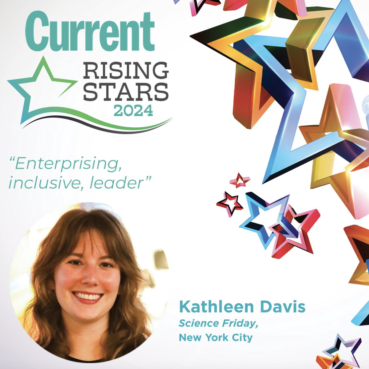 SciFri Producer Kathleen Davis is named a Current Rising Star in public media