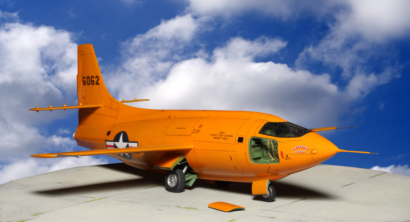 The Bell X-1, originally designated XS-1, was a joint NACA-U.S. Army Air Forces/US Air Force supersonic research project and the first aircraft to exceed the speed of sound. Plastic kit 1:48 scale