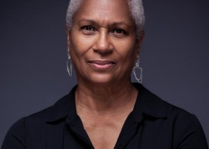 A woman with short grey hair