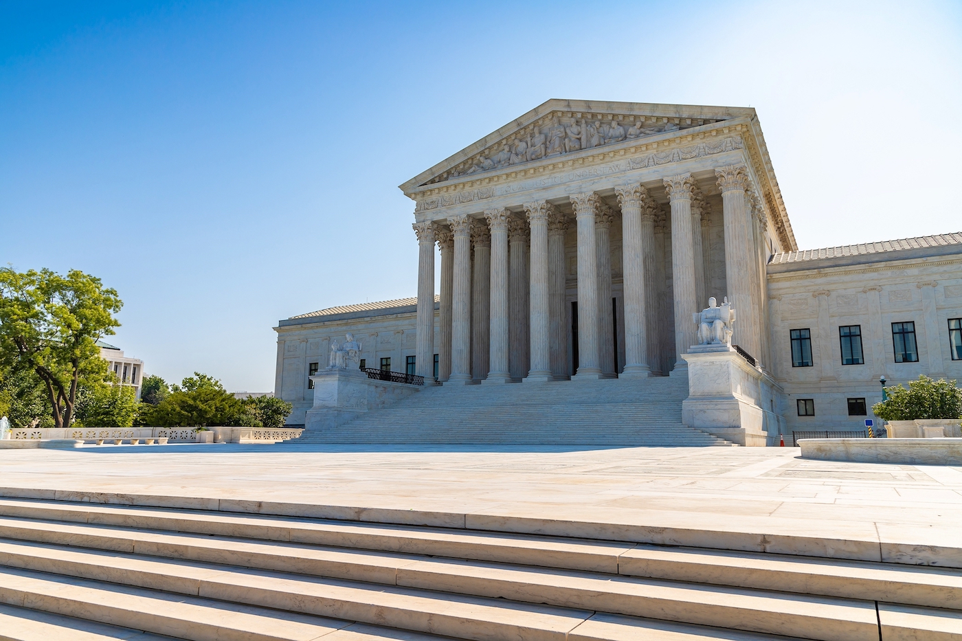 Supreme Court of the United States in Washington DC in a sunny day, USA