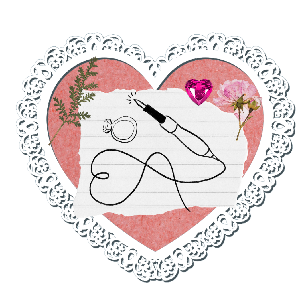 A valentine with an illustration of a soldering iron and a wedding ring on the inside